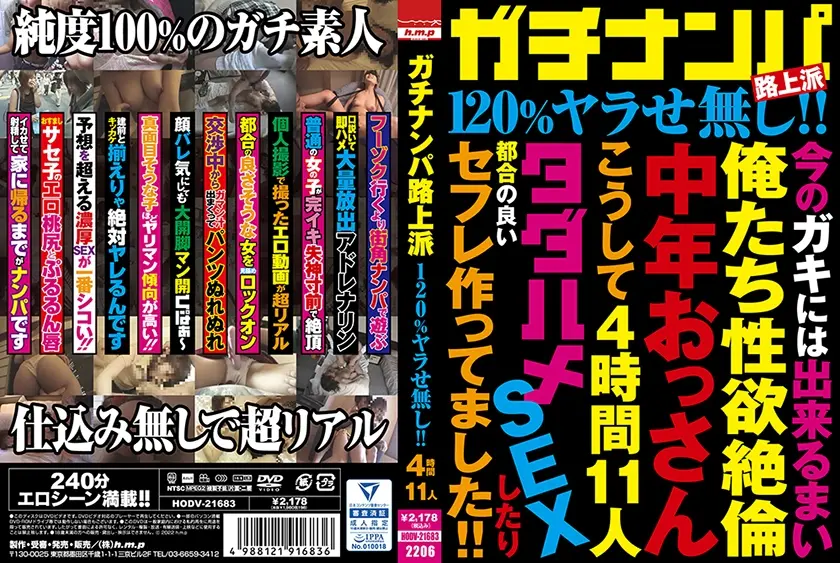 ガチナンパ路上派 120%ヤラせ無し！！ 4時間11人