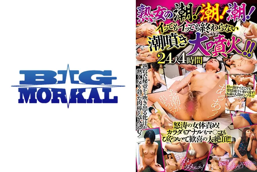 熟女の潮！潮！潮！イッてもイッても終わらない潮噴き大噴火！！24人4時間 藤田愛子 椎名美枝子 山本麗子