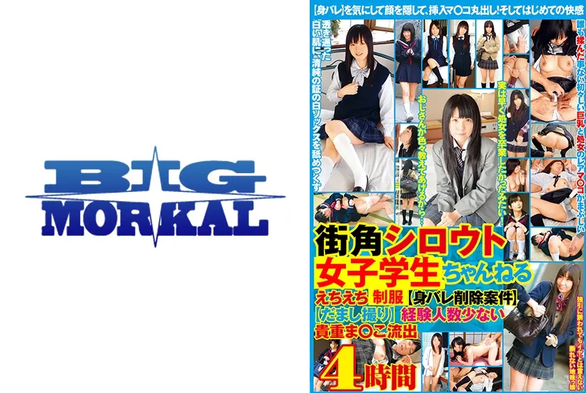 街角シロウト美少女ちゃんねる えちえち美少女【身バレ削除案件】【だまし撮り】経験人数少ない貴重ま○こ流出 4時間