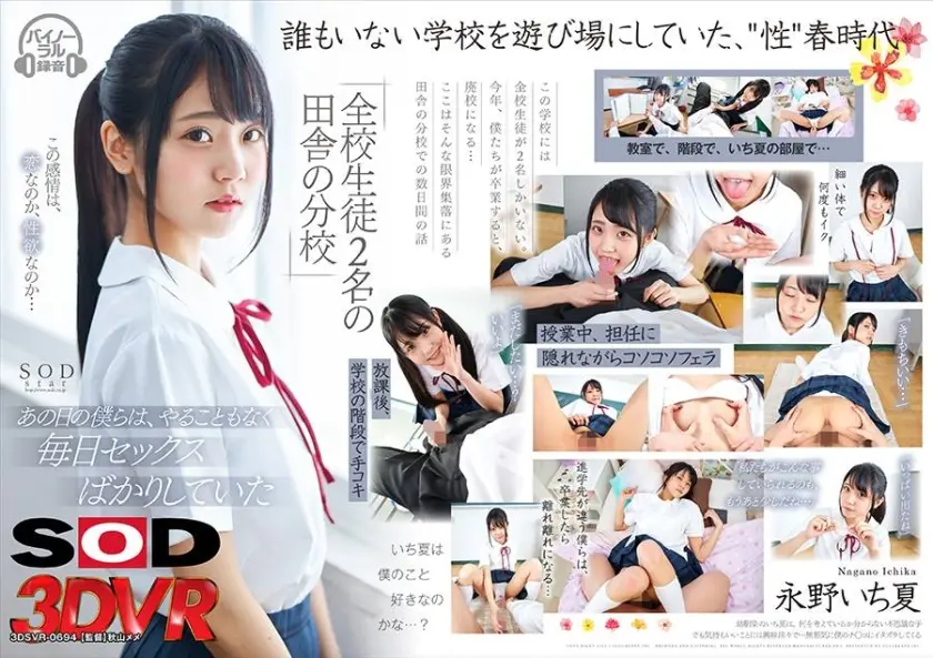 【VR】学生2名の田舎の学校 あの日の僕らは、やることもなく毎日セックスばかりしていた 永野いち夏