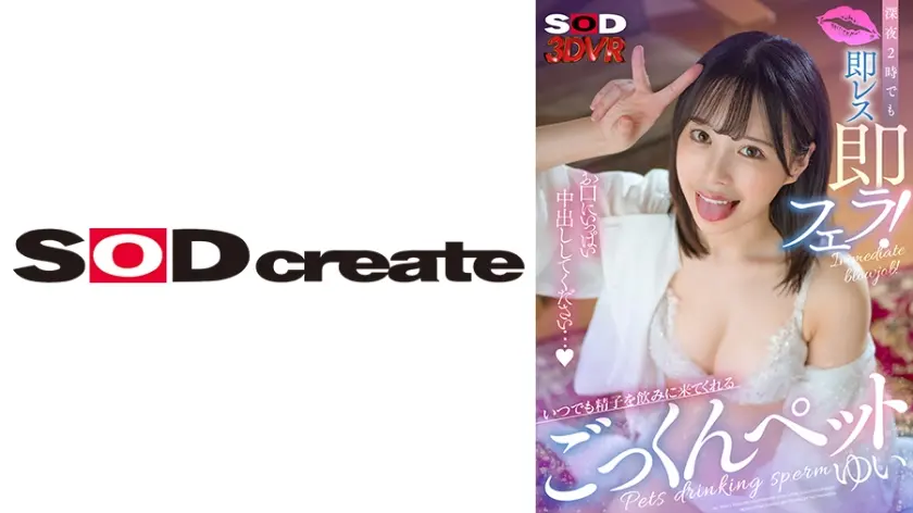 【VR】深夜2時でも即レス即フェラ！いつでも精子を飲みに来てくれるごっくんペット ゆい 天馬ゆい