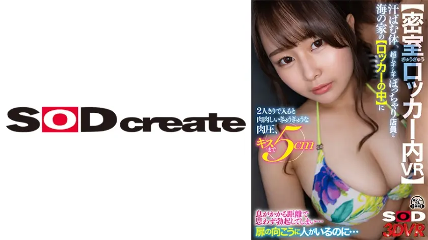 【VR】【密室ぎゅうぎゅうロッカー内VR】汗ばむ体、超ムチムチぽっちゃり店員と海の家の【ロッカーの中】に2人きりで入ると肉肉しいぎゅうぎゅうな肉圧、‘キスまで5cm’息がかかる距離で思わず勃起してしまい…扉の向こうに人がいるのに…