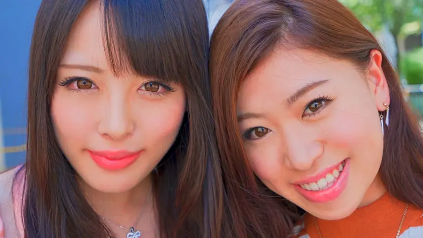 渋谷女子2人組が立ちバックでイキまくり乱交