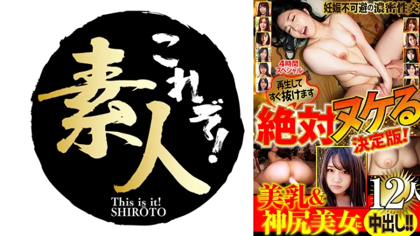 絶対ヌケる 決定版！ 美乳&美尻美女に中出し！！ 12人4時間スペシャル