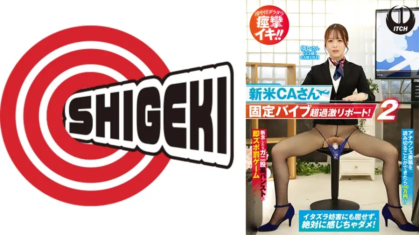 新米 CA さん固定バイブ超過激リポート！ 2 アナウンス原稿を読み切ることができた100 万円！断念したらガニ股黒パンストに即ズボ罰ゲーム ゆいさん(23歳)CA歴1年目